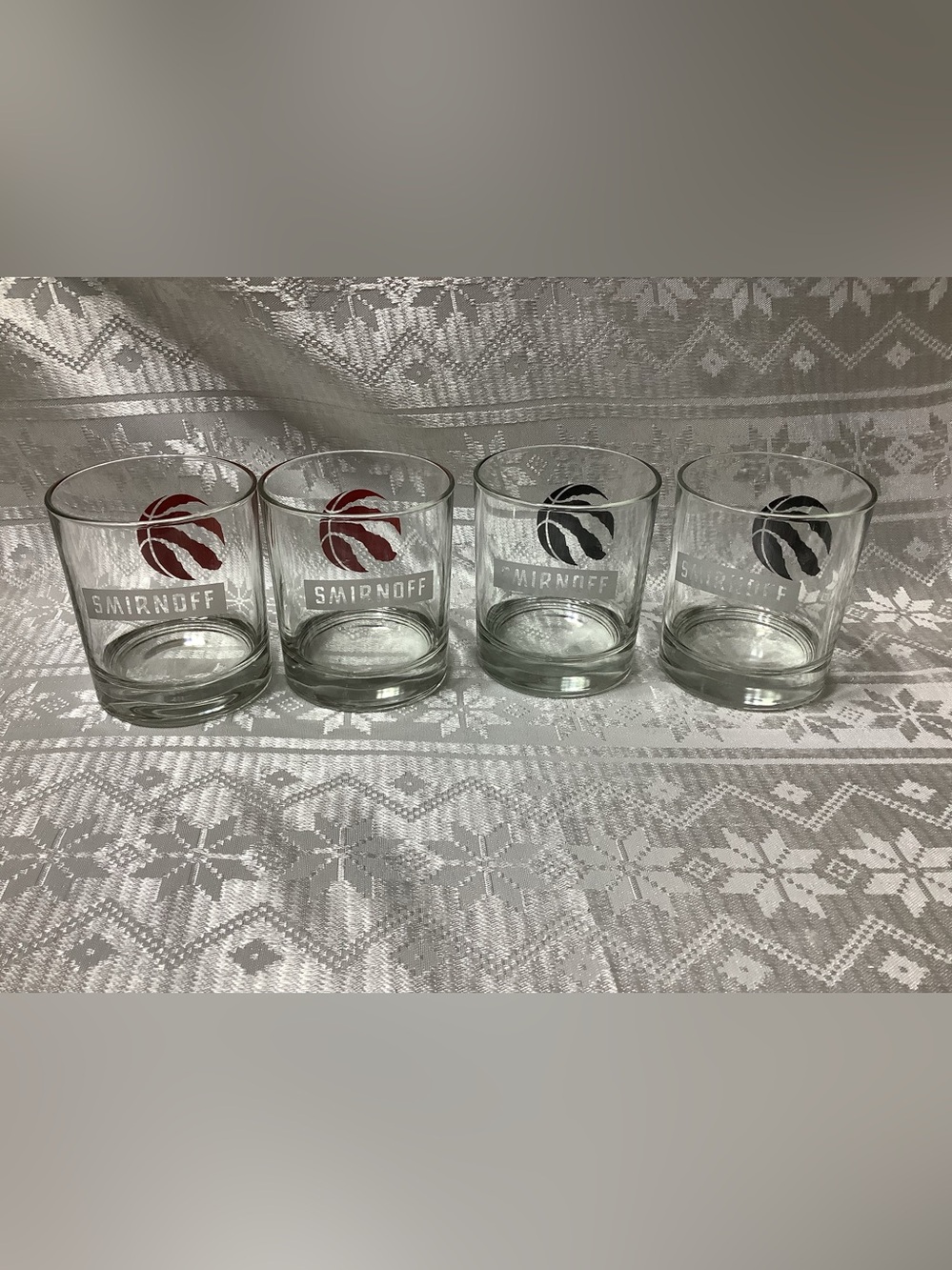 Toronto Raptors x Smirnoff Commemorative Rocks Glasses - Set of 4